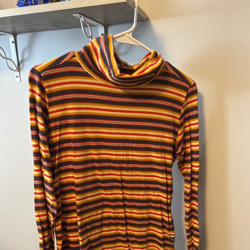 Toad and Co Striped Turtle Neck